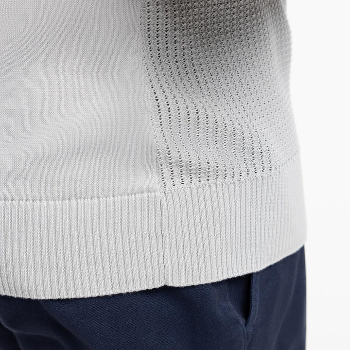 Ash & Erie Grey Button Knit Polo Shirt for Short Men   Short Sleeve Polo Shirt