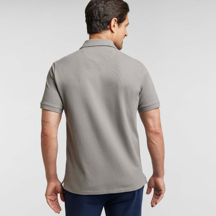 Ash & Erie Grey Pique Polo Shirt for Short Men   Short Sleeve Polo Shirt