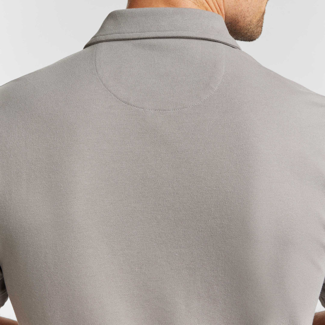 Ash & Erie Grey Pique Polo Shirt for Short Men   Short Sleeve Polo Shirt