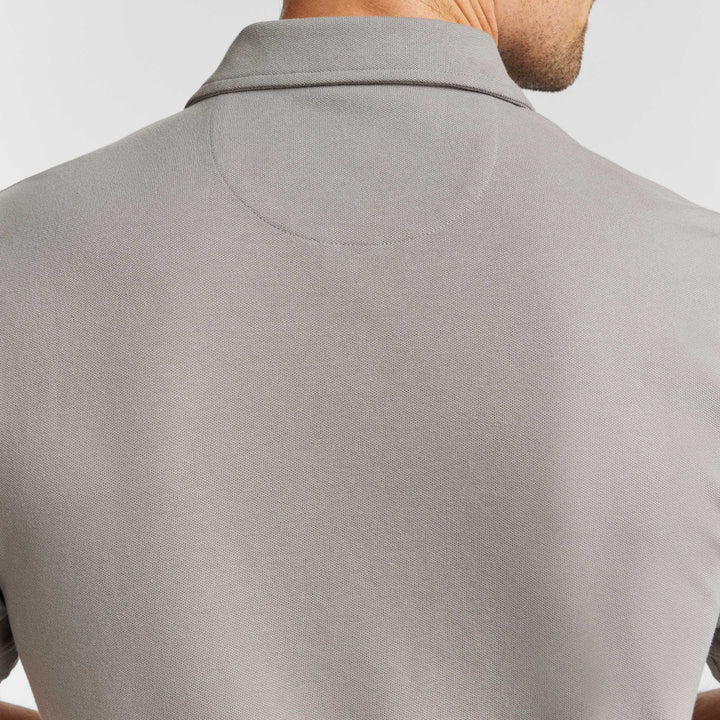 Ash & Erie Grey Pique Polo Shirt for Short Men   Short Sleeve Polo Shirt