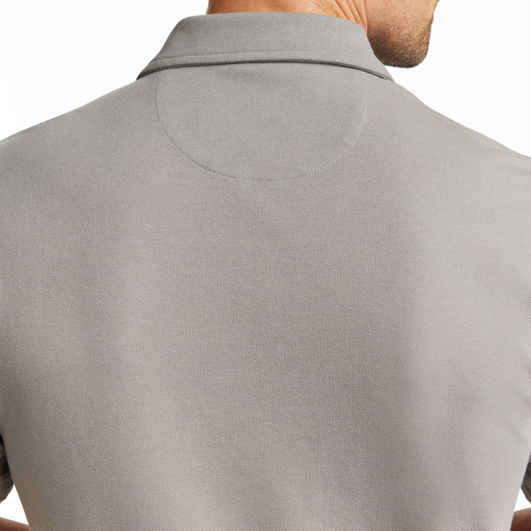 Ash & Erie Grey Pique Polo Shirt for Short Men   Short Sleeve Polo Shirt