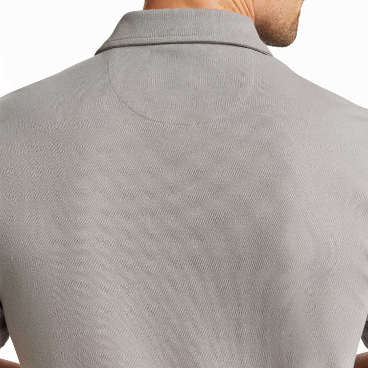 Ash & Erie Grey Pique Polo Shirt for Short Men   Short Sleeve Polo Shirt