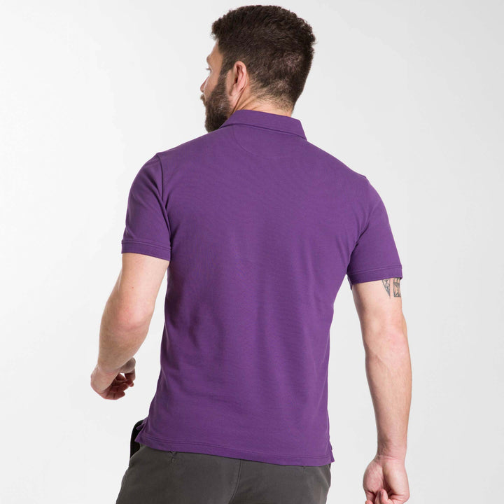 Ash & Erie Purple Pique Polo Shirt for Short Men   Short Sleeve Polo Shirt