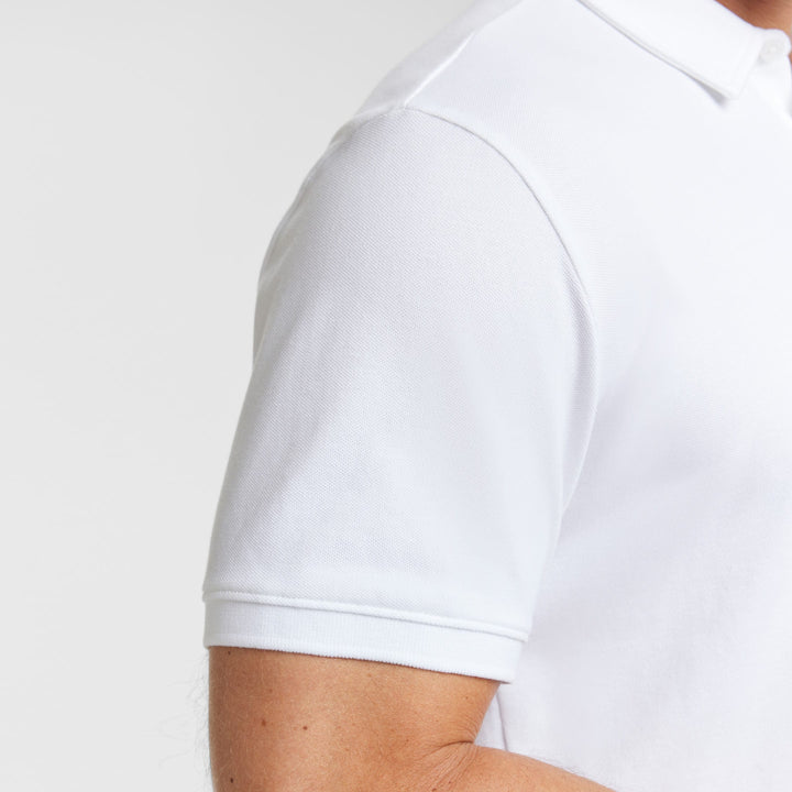 Ash & Erie White Pique Polo Shirt for Short Men   Short Sleeve Polo Shirt