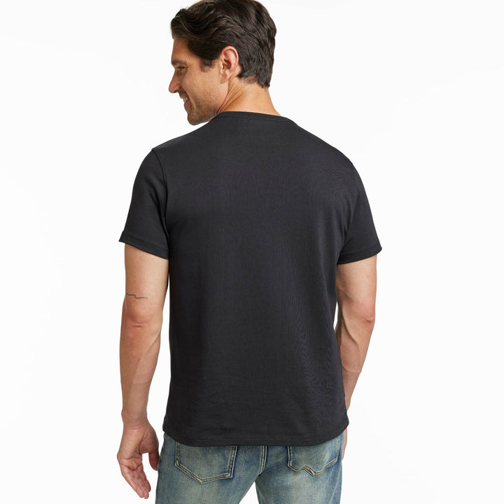 Ash & Erie Black Pima Cotton Crew Neck T-Shirt for Short Men   Short Sleeve Premium Tee