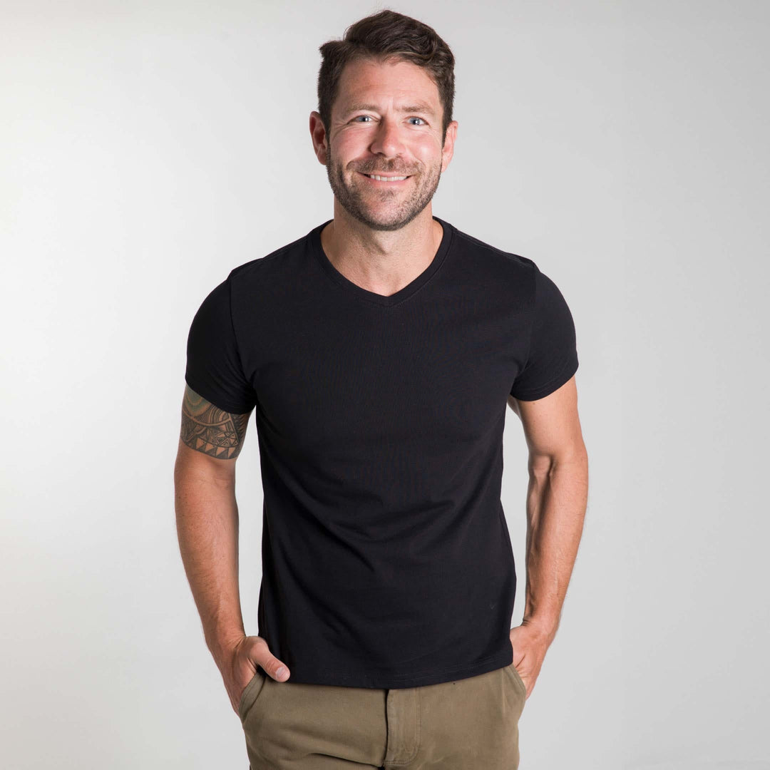 men's dress v neck t shirts GIL1103 | Men's V-Neck T-Shirt