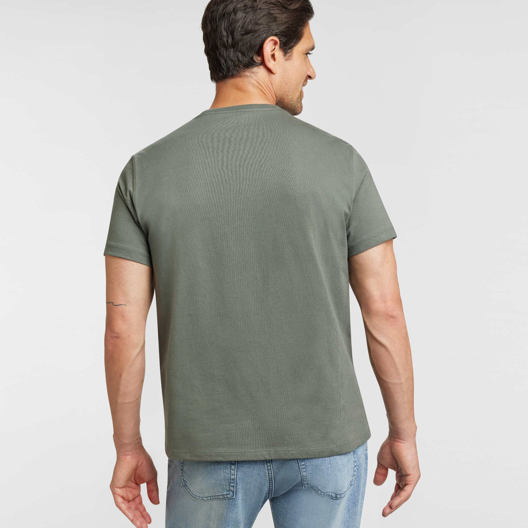 Ash & Erie Fieldstone Grey Pima Cotton Crew Neck T-Shirt for Short Men   Short Sleeve Premium Tee