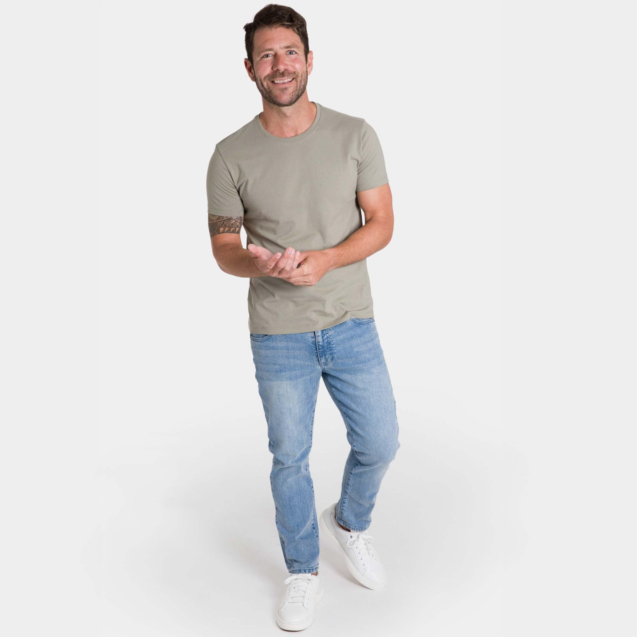 ALPHA STUDIO T-Shirt e Top | Basic T-shirt Verde salvia Uomo ALPHA STUDIO T-Shirt e Top | Basic T-shirt Verde salvia Uomo