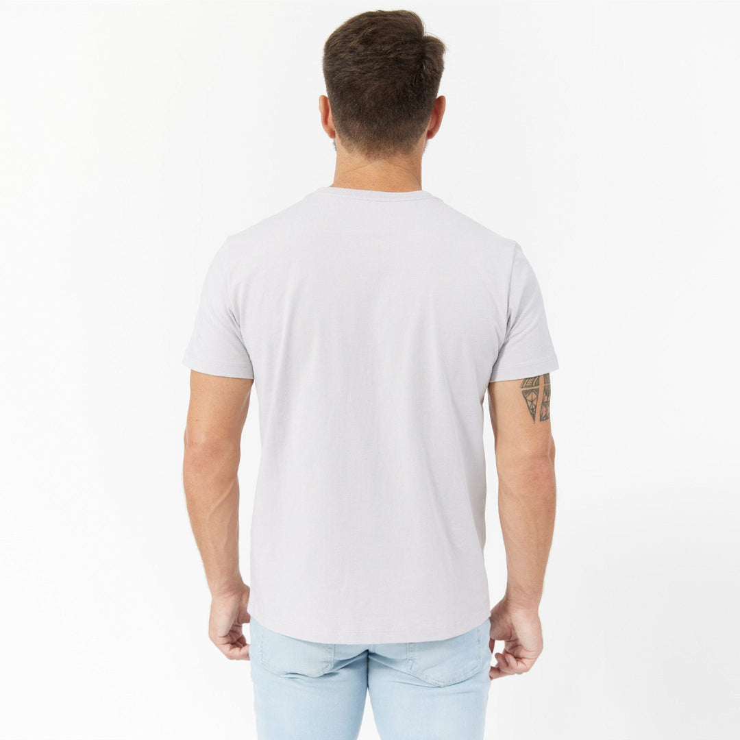 Ash & Erie Space Grey Pima Cotton Crew Neck T-Shirt for Short Men   Short Sleeve Premium Tee