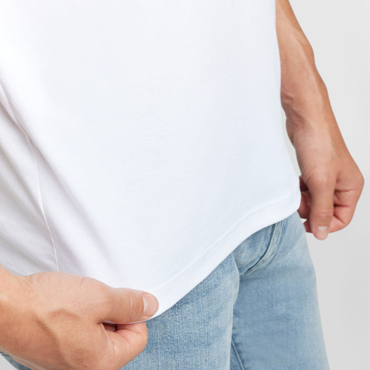Ash & Erie White Luxury Soft Touch Crew Neck T-Shirt for Short Men   Short Sleeve Premium Tee