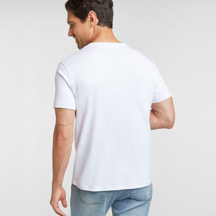 Ash & Erie White Luxury Soft Touch Crew Neck T-Shirt for Short Men   Short Sleeve Premium Tee
