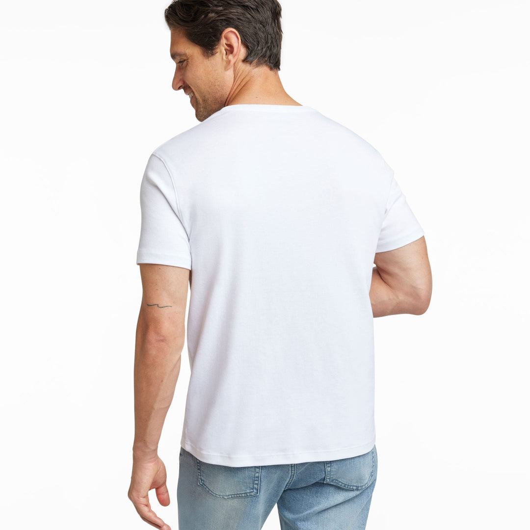 Ash & Erie White Luxury Soft Touch Crew Neck T-Shirt for Short Men   Short Sleeve Premium Tee