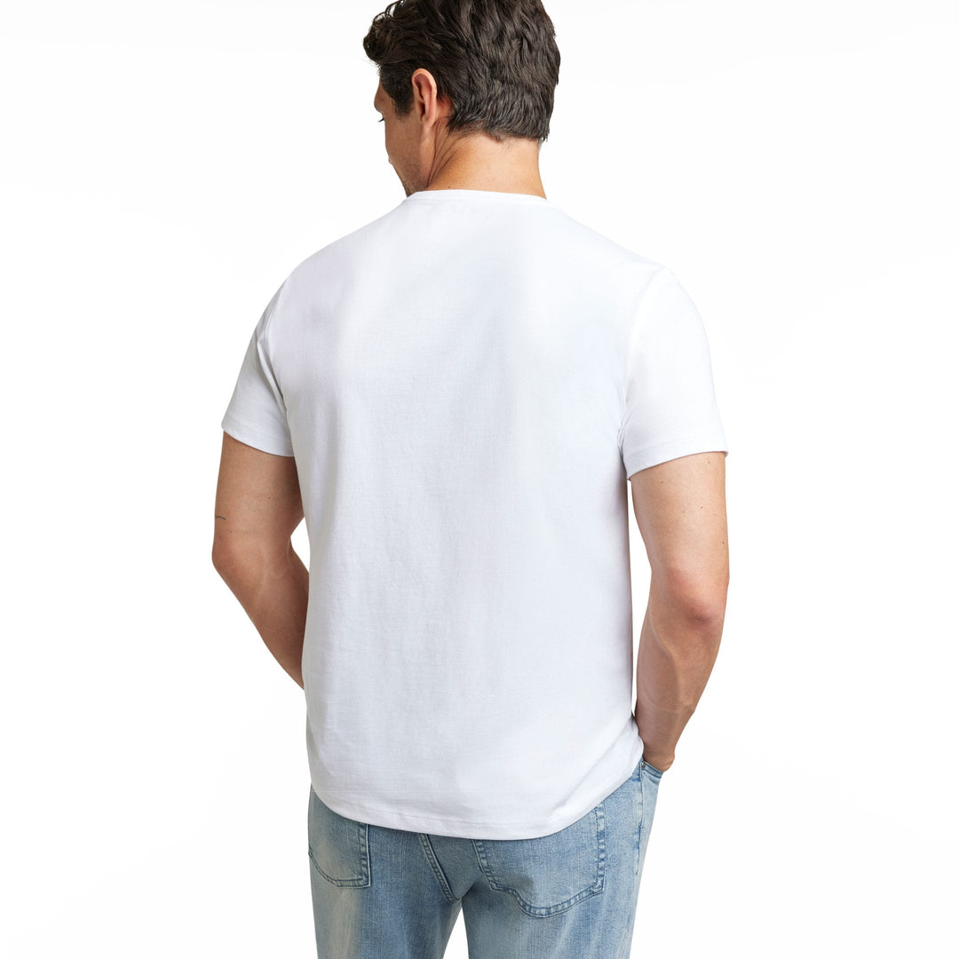 Ash & Erie White Pima Cotton Crew Neck T-Shirt for Short Men   Short Sleeve Premium Tee