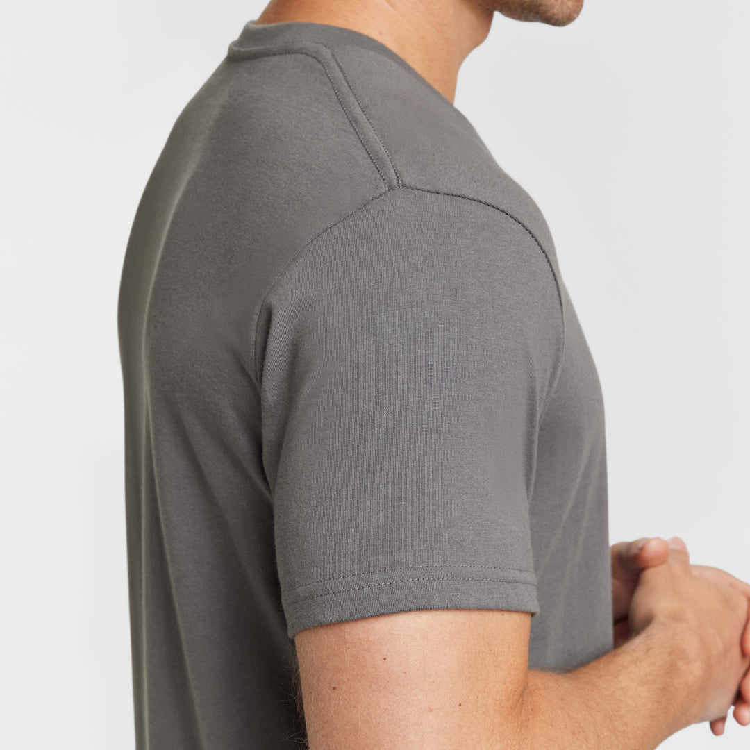 Ash & Erie Asphalt Crew Neck T-Shirt for Short Men   Short Sleeve Tee
