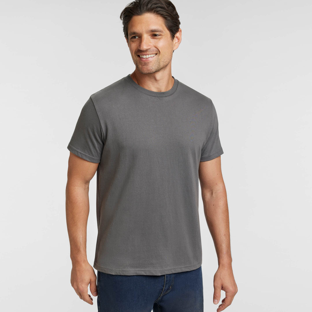 Ash & Erie Asphalt Crew Neck T-Shirt for Short Men   Short Sleeve Tee