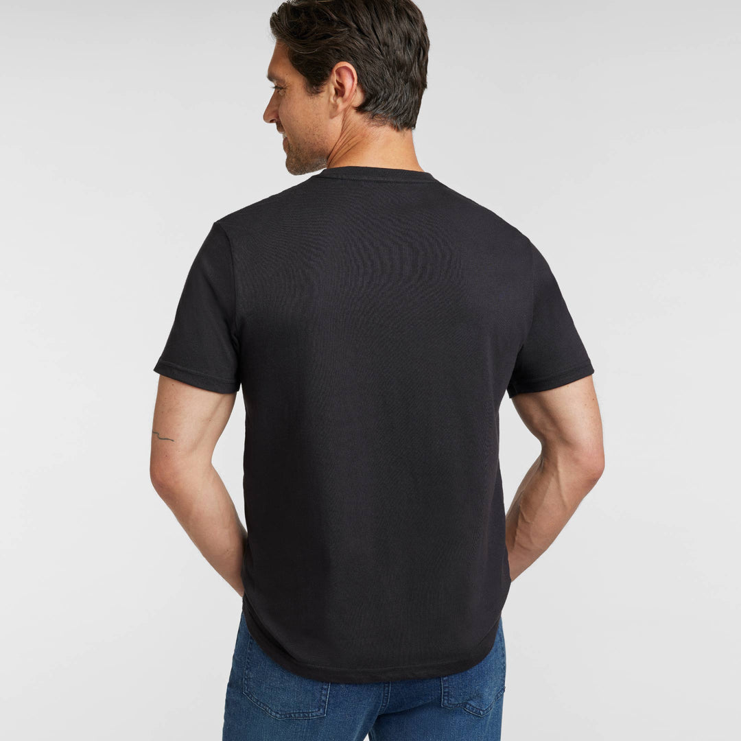 Ash & Erie Black Crew Neck T-Shirt for Short Men   Short Sleeve Tee