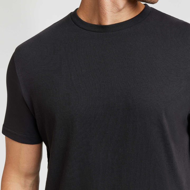 Ash & Erie Black Crew Neck T-Shirt for Short Men   Short Sleeve Tee