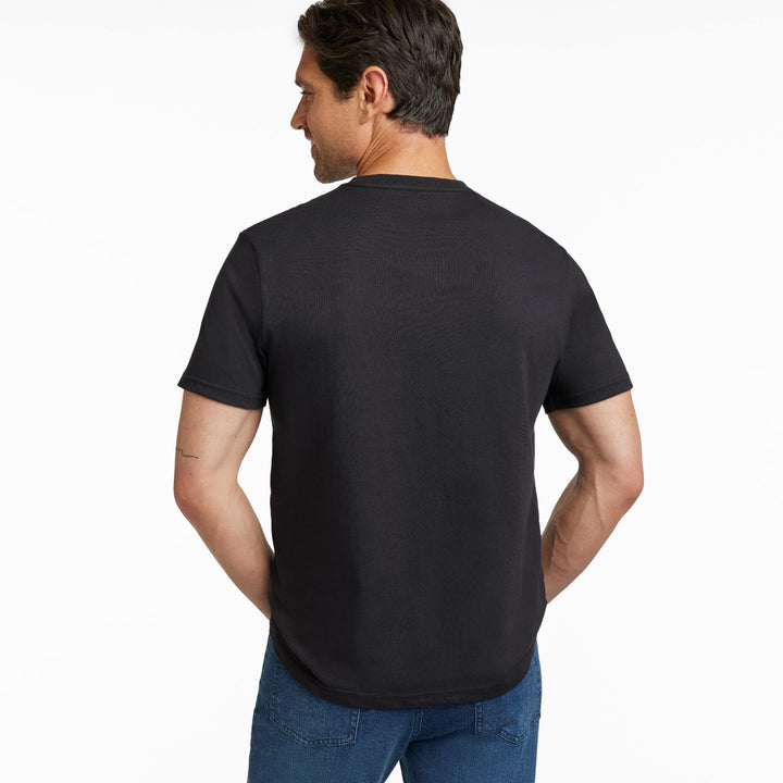 Ash & Erie Black Crew Neck T-Shirt for Short Men   Short Sleeve Tee