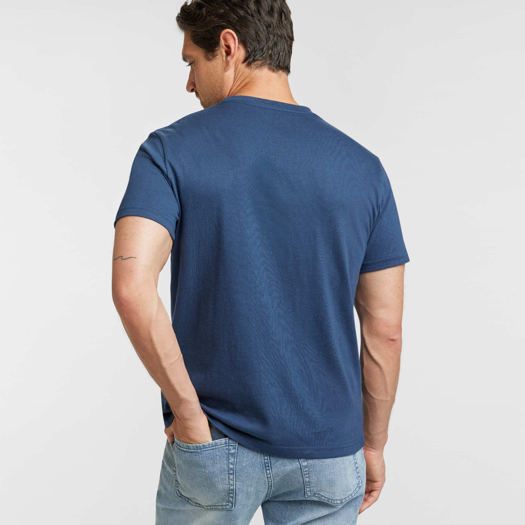 Ash & Erie Navy Crew Neck T-Shirt for Short Men   Short Sleeve Tee