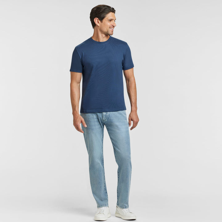 Ash & Erie Navy Crew Neck T-Shirt for Short Men   Short Sleeve Tee