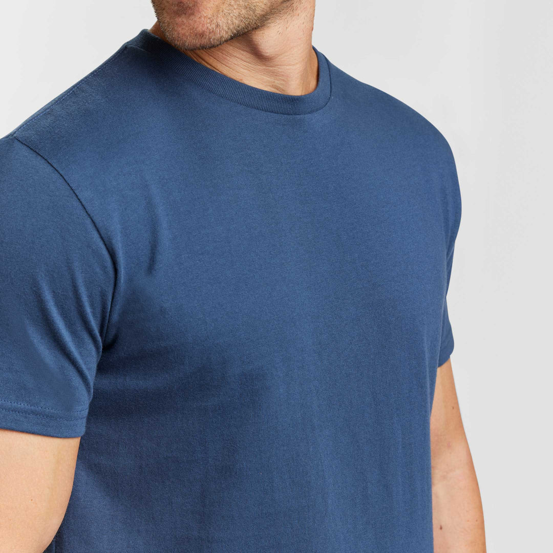 Ash & Erie Navy Crew Neck T-Shirt for Short Men   Short Sleeve Tee
