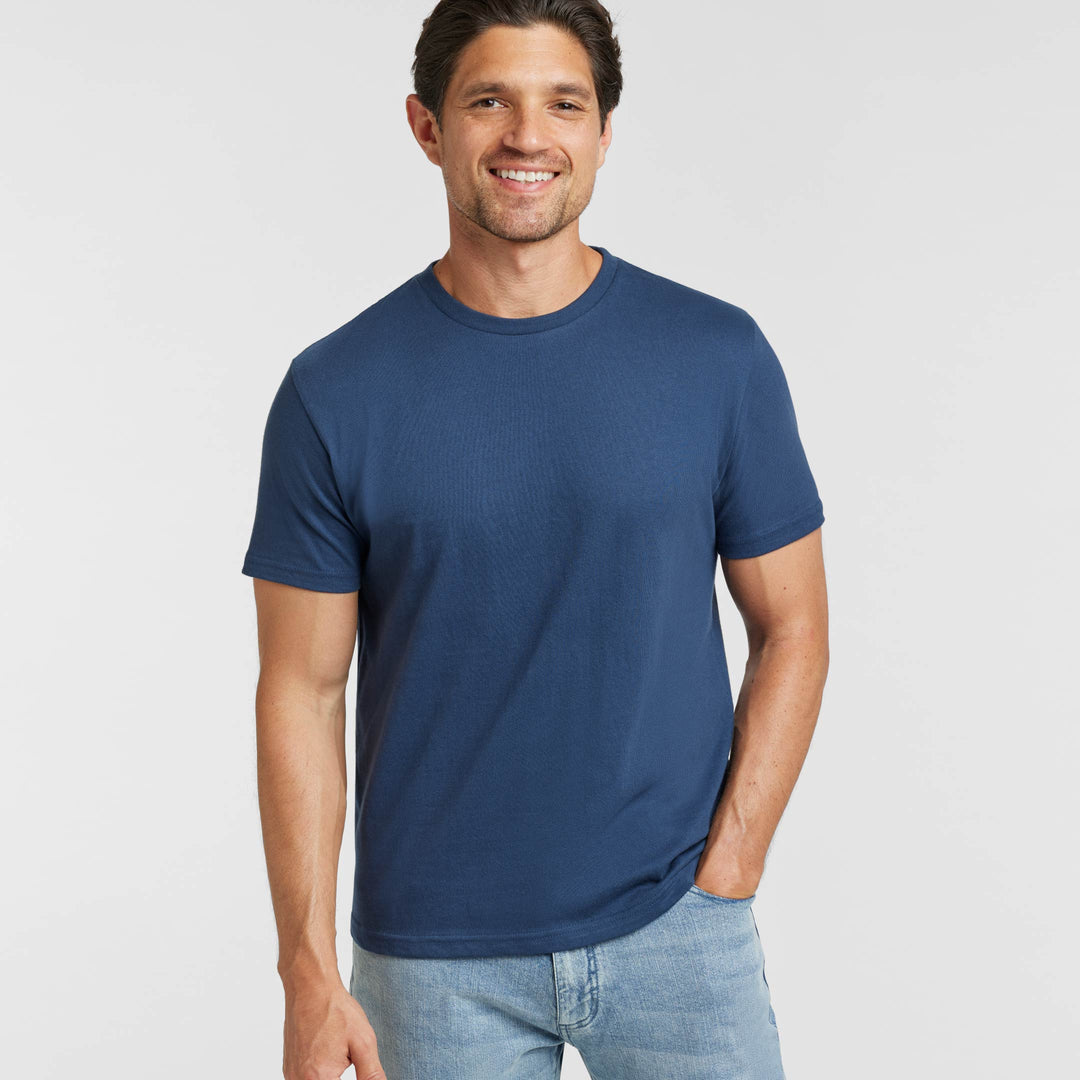 Ash & Erie Navy Crew Neck T-Shirt for Short Men   Short Sleeve Tee