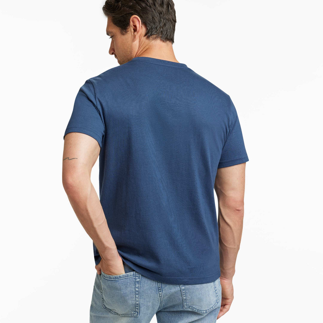 Ash & Erie Navy Crew Neck T-Shirt for Short Men   Short Sleeve Tee