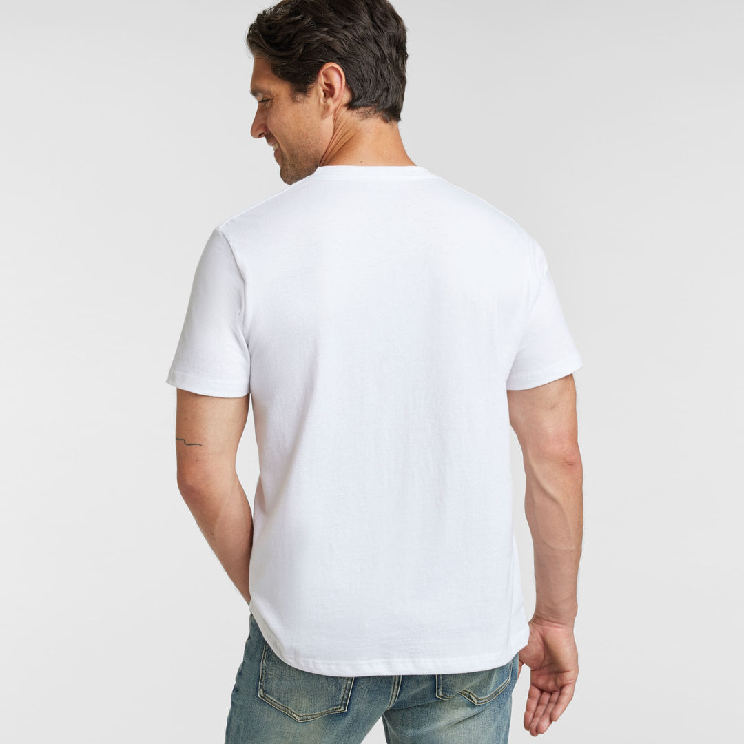 Ash & Erie White Crew Neck T-Shirt for Short Men   Short Sleeve Tee
