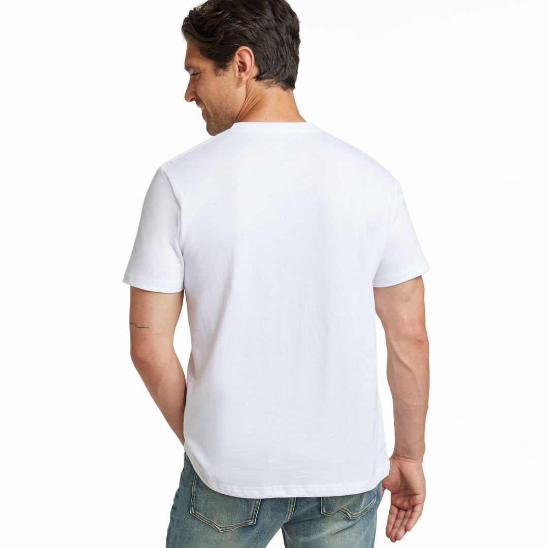 Ash & Erie White Crew Neck T-Shirt for Short Men   Short Sleeve Tee