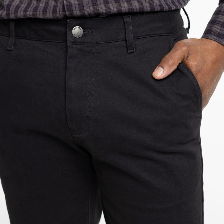 Ash & Erie Straight Fit Black Signature Chinos for Short Men   Signature Straight Fit Chino