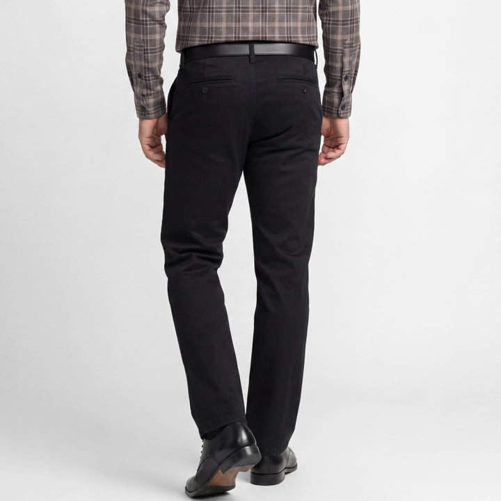 Ash & Erie Straight Fit Black Signature Chinos for Short Men   Signature Straight Fit Chino