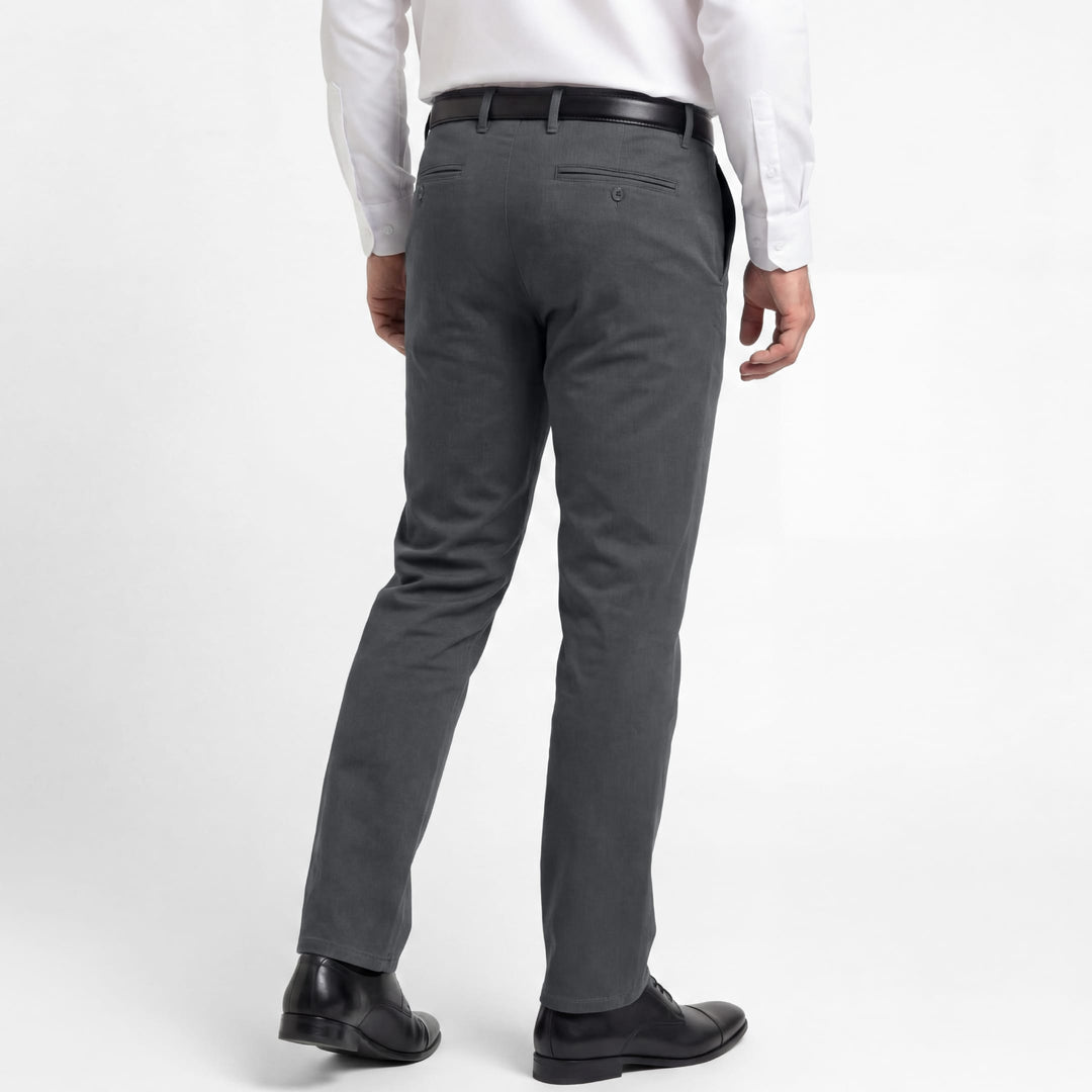 Ash & Erie Straight Fit Charcoal Signature Chinos for Short Men   Signature Straight Fit Chino