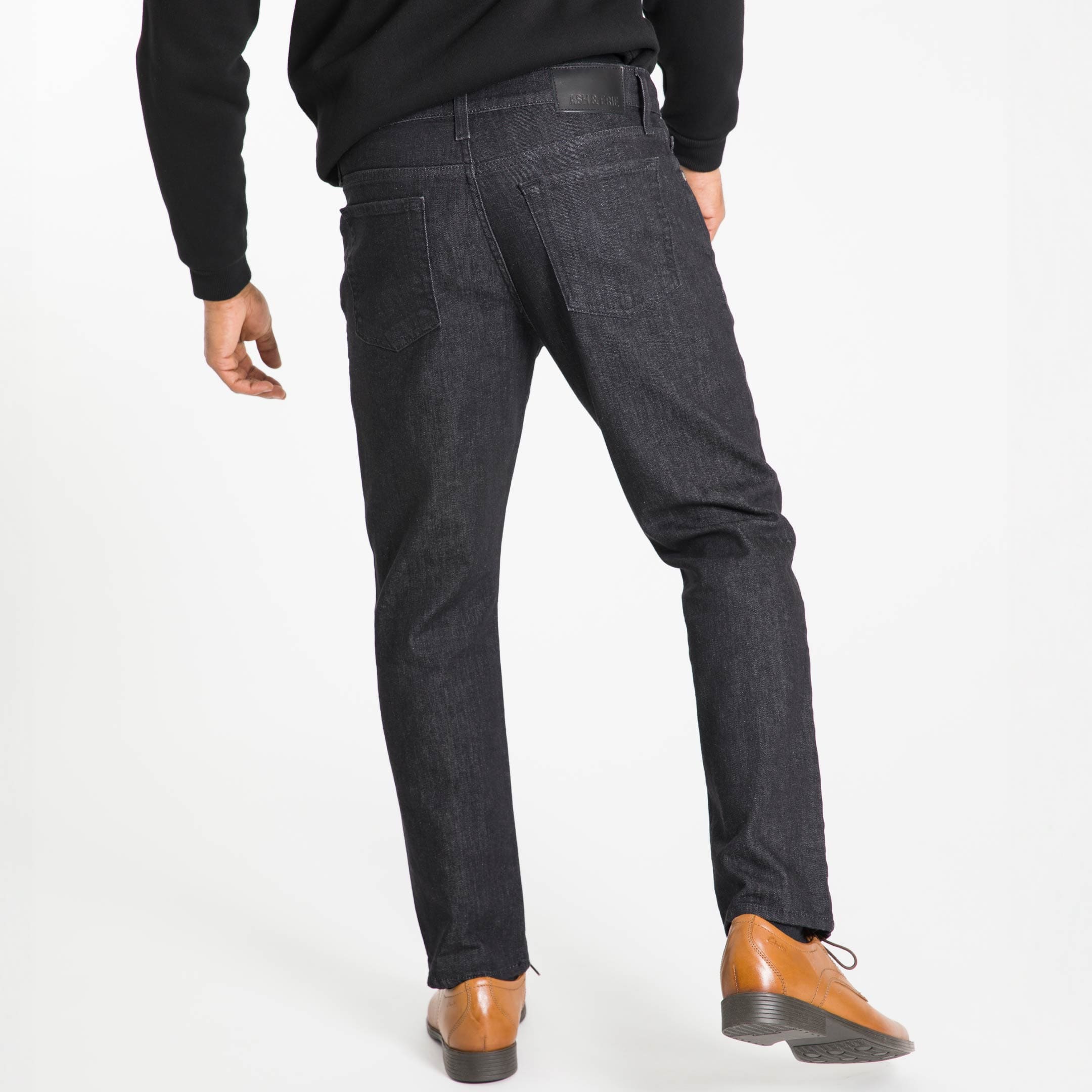Ash & Erie Straight Fit Asphalt Wash Explorer Jeans for Short Men
