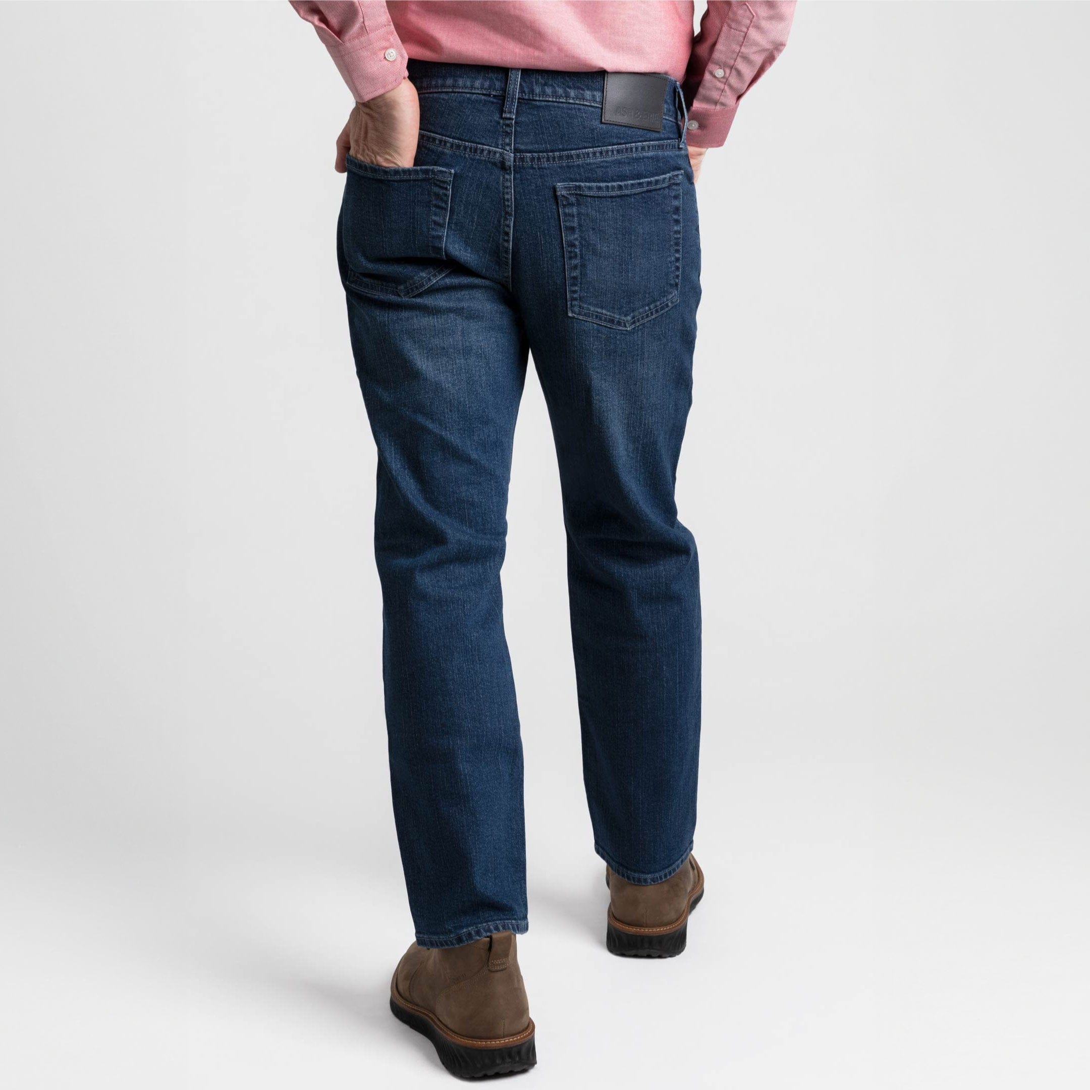 Ash & Erie Straight Fit Deep Sea Wash Denim Jeans for Short Men   Standard Fit Jeans