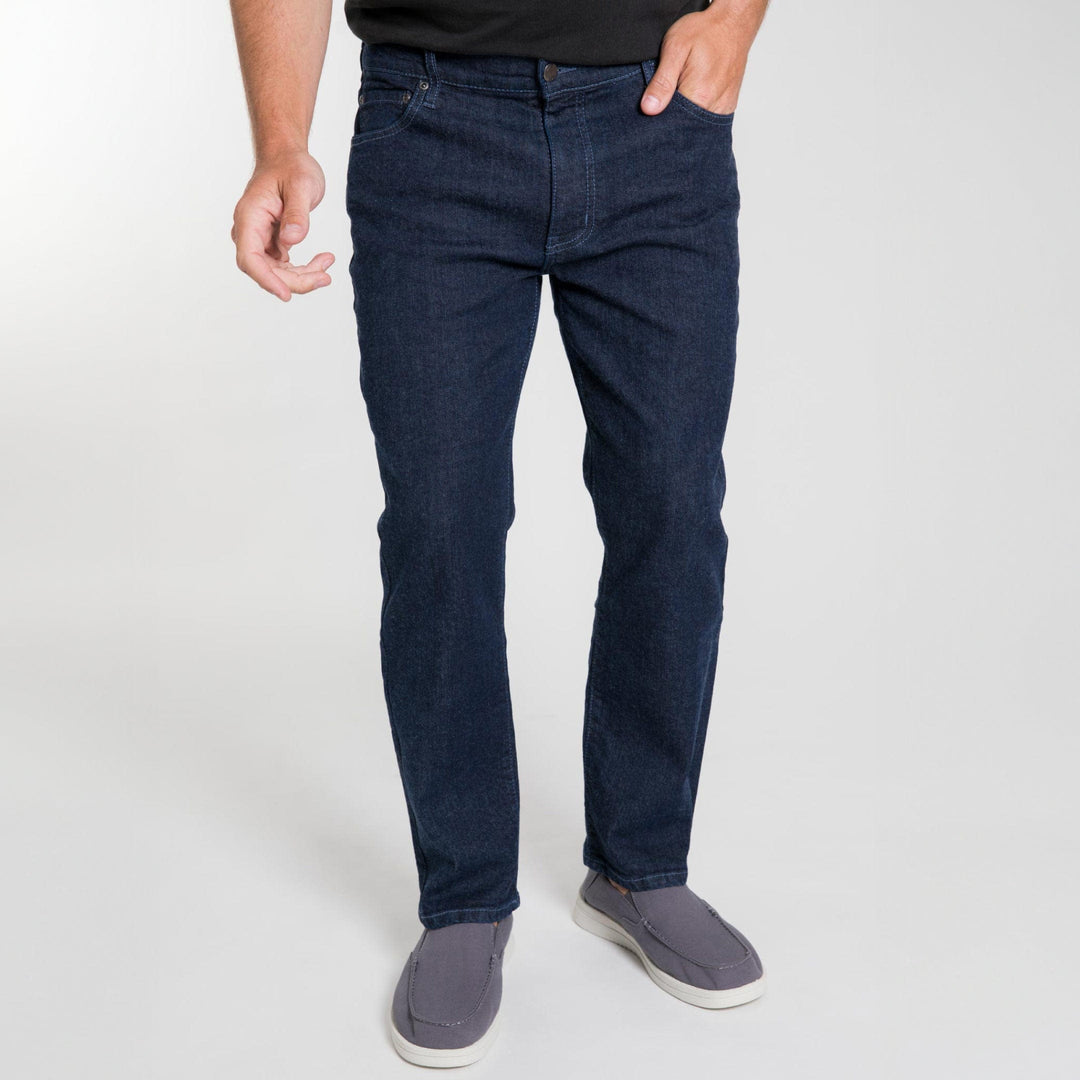 Ash & Erie Straight Fit Indigo Wash Denim Jeans for Short Men   Standard Fit Jeans