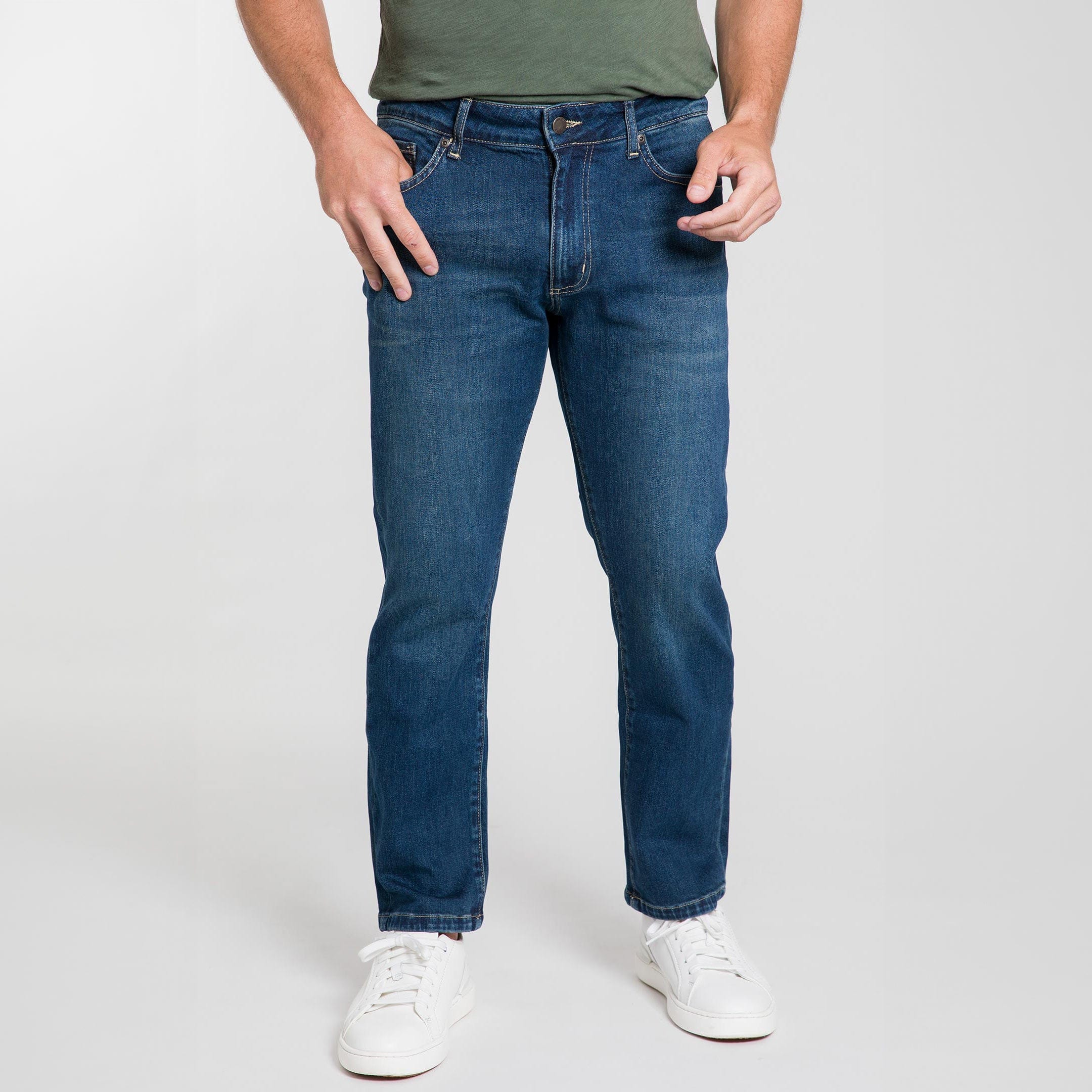 Ash & Erie Straight Fit Original Wash Denim Jeans for Short Men   Standard Fit Jeans