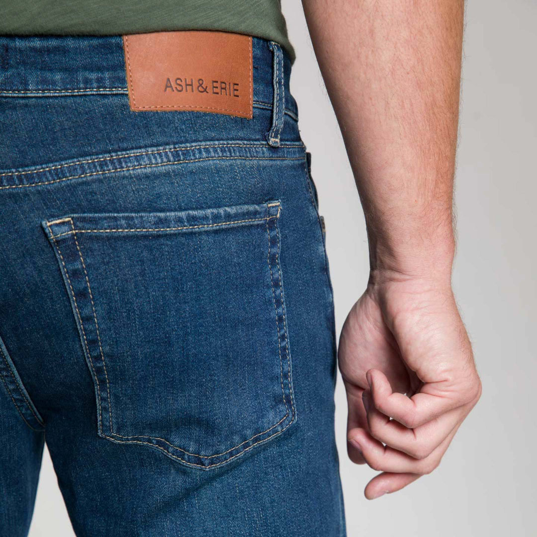 Ash & Erie Straight Fit Original Wash Denim Jeans for Short Men   Standard Fit Jeans