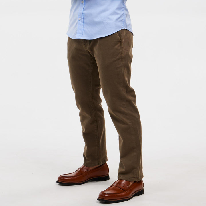 Ash & Erie Straight Fit Birch Washed Stretch Chino for Short Men   Straight Fit Chino