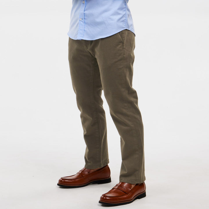 Ash & Erie Straight Fit Birch Washed Stretch Chino for Short Men   Straight Fit Chino