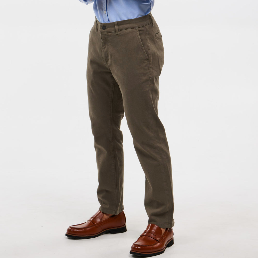 Ash & Erie Straight Fit Birch Washed Stretch Chino for Short Men   Straight Fit Chino