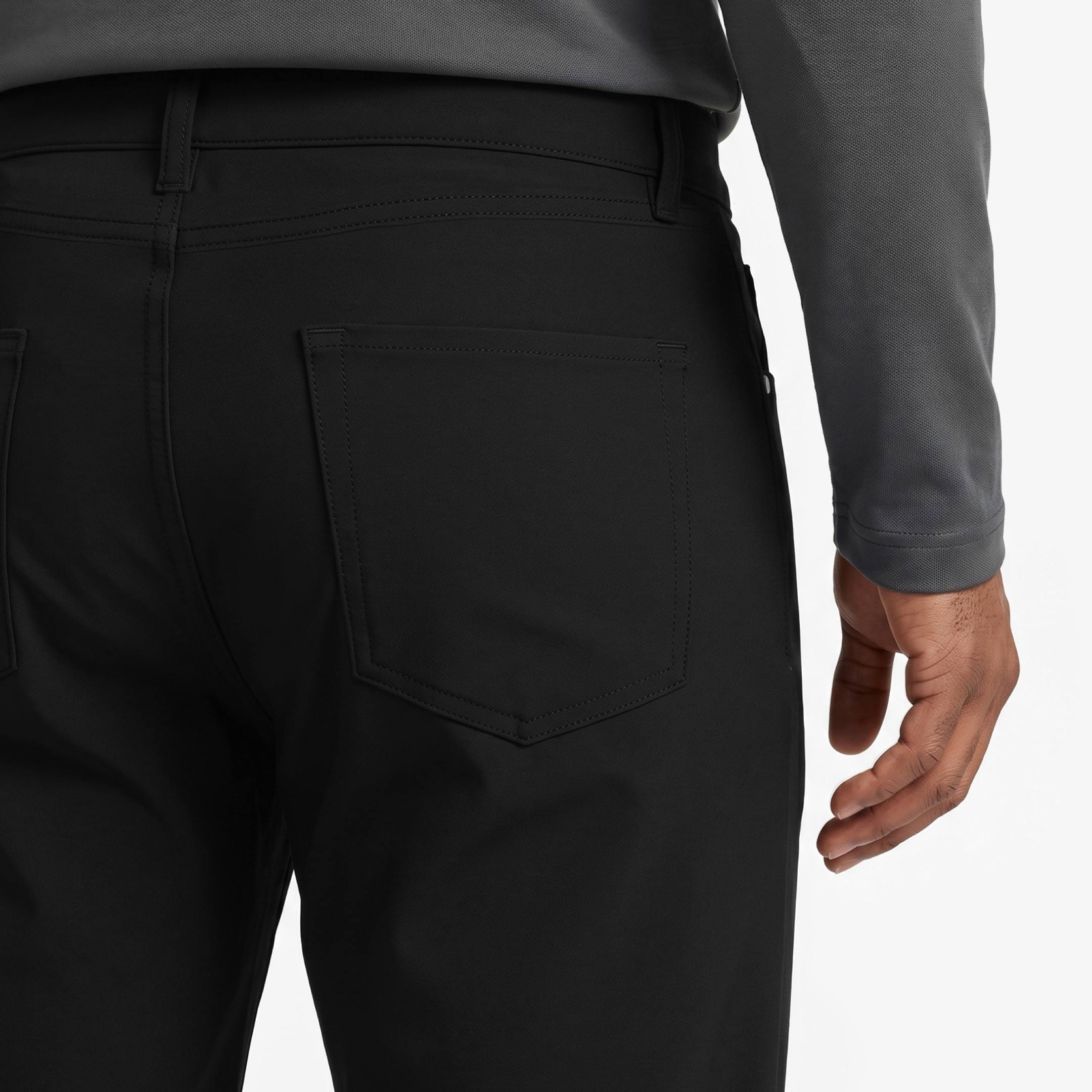 Ash & Erie Straight Fit Black Hybrid XYZ Chino for Short Men   Straight Fit Hybrid XYZ Chinos