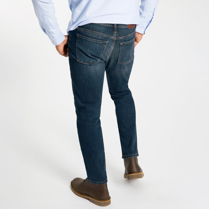 Ash & Erie Straight Fit Dark Wash Denim Jeans for Short Men   Straight Fit Jeans