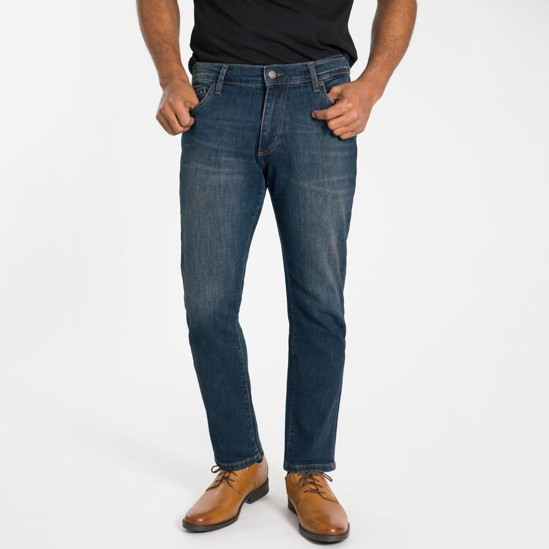 Ash & Erie Straight Fit Dark Wash Denim Jeans for Short Men   Straight Fit Jeans