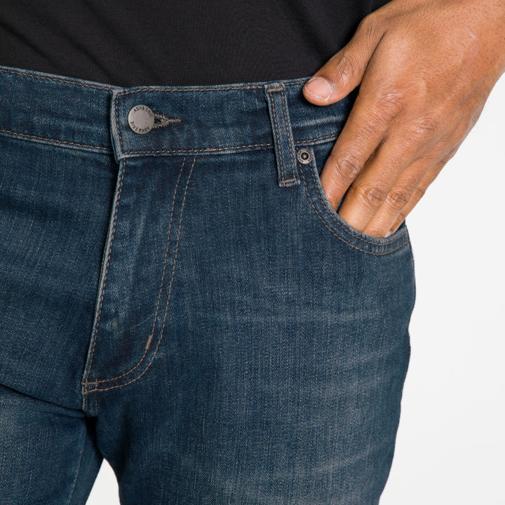 Ash & Erie Straight Fit Dark Wash Denim Jeans for Short Men   Straight Fit Jeans