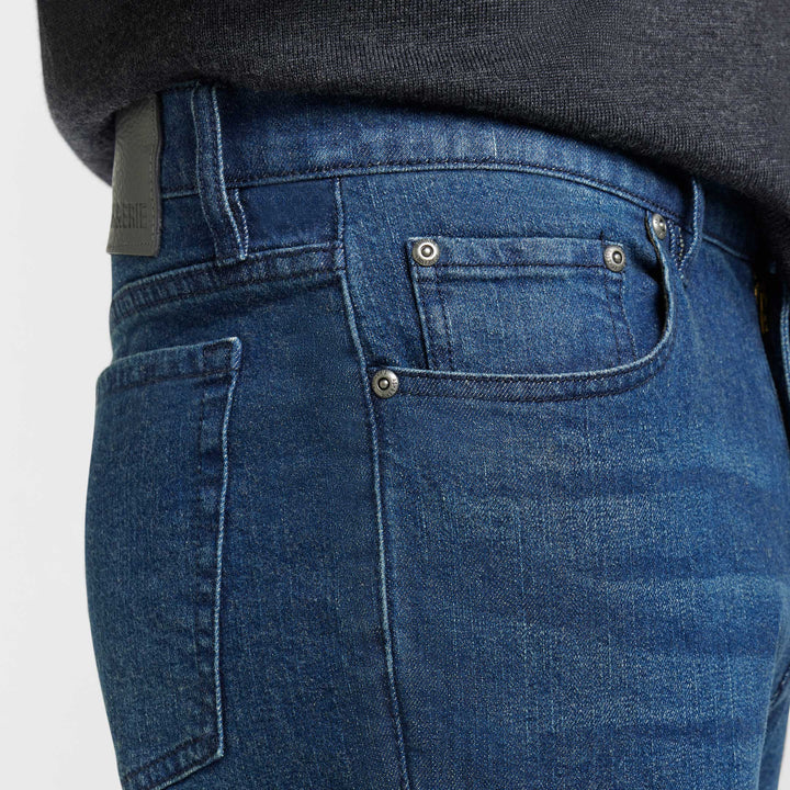 Ash & Erie Straight Fit Deep Sea Wash Denim Jeans for Short Men   Straight Fit Jeans