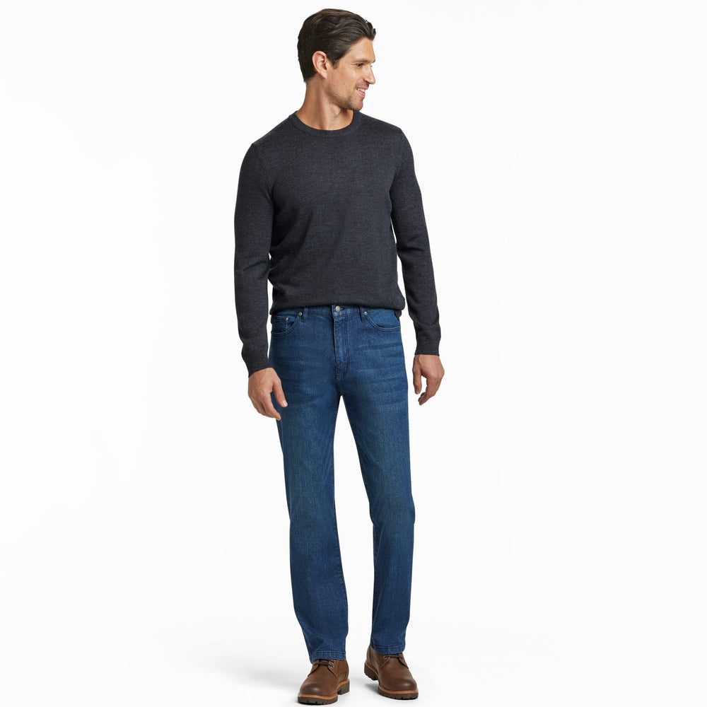 Ash & Erie Straight Fit Deep Sea Wash Denim Jeans for Short Men   Straight Fit Jeans