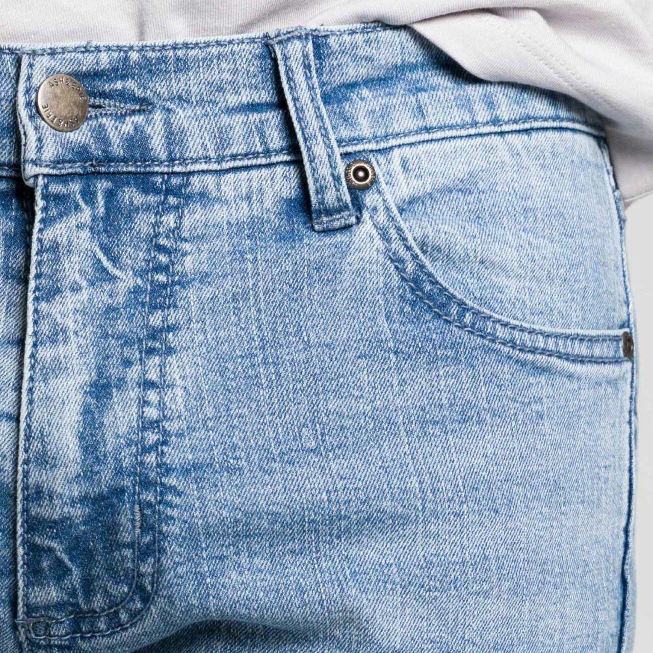Ash & Erie Straight Fit Light Wash Denim Jeans for Short Men   Straight Fit Jeans