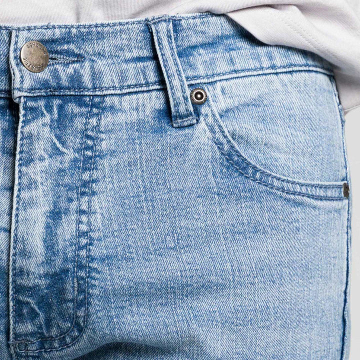 Ash & Erie Straight Fit Light Wash Denim Jeans for Short Men   Straight Fit Jeans