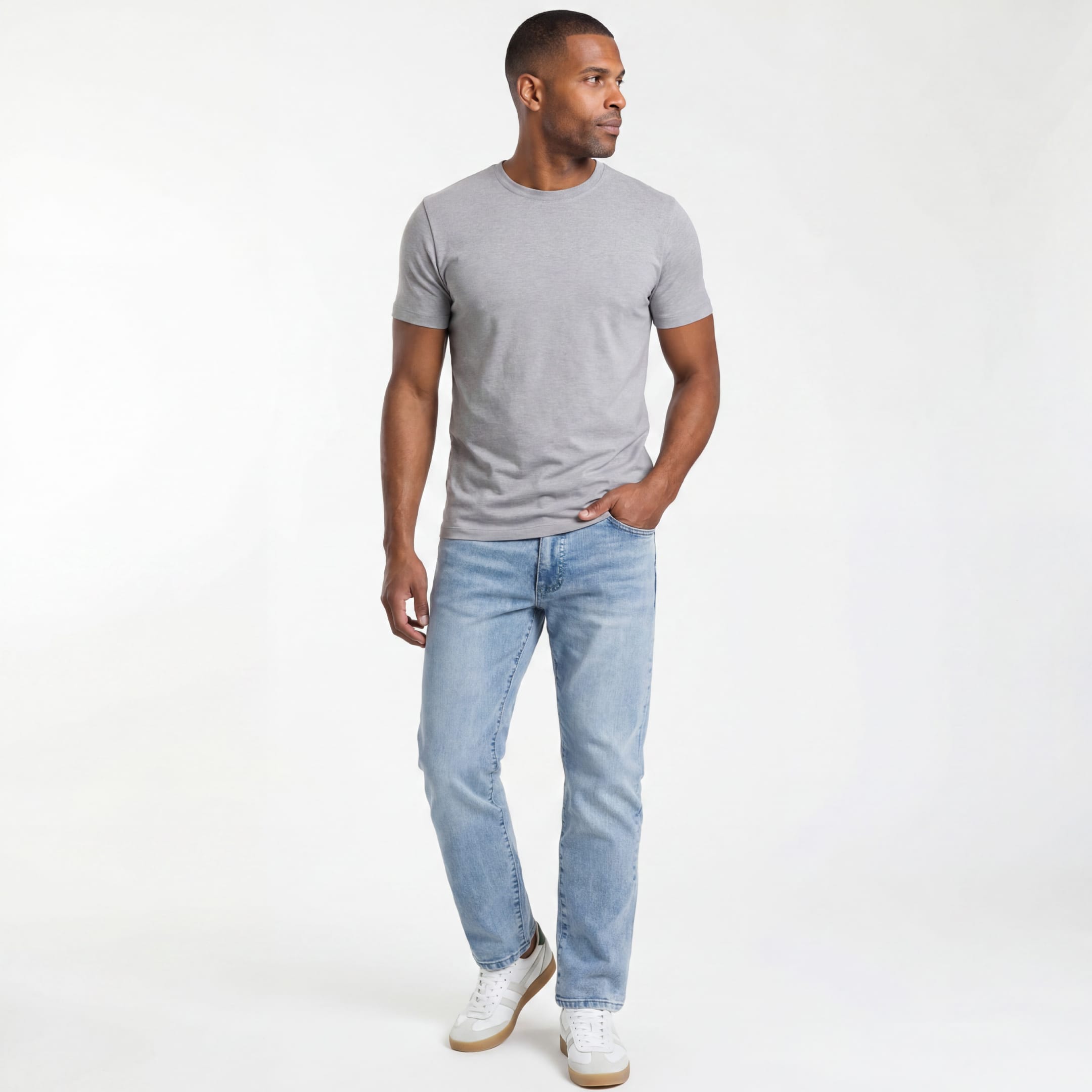 Ash & Erie Straight Fit Light Wash Denim Jeans for Short Men   Straight Fit Jeans