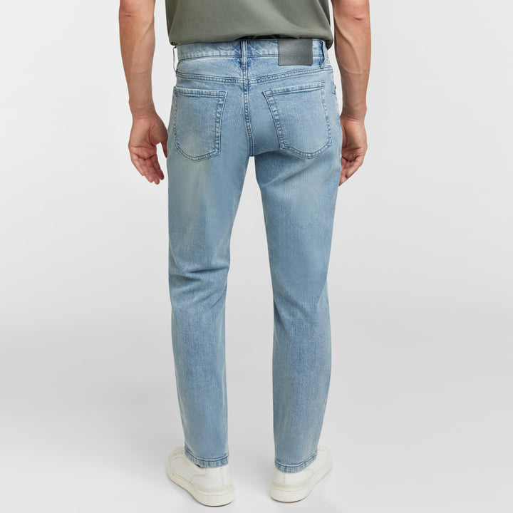 Ash & Erie Straight Fit Light Wash Denim Jeans for Short Men   Straight Fit Jeans